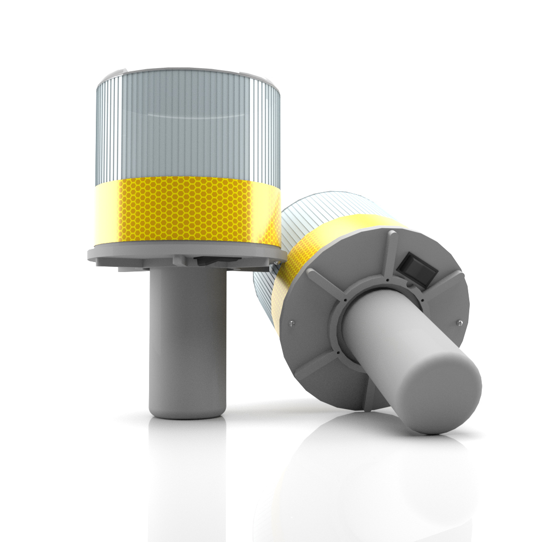 6" Solar LED Traffic Cone Flashing Beacon